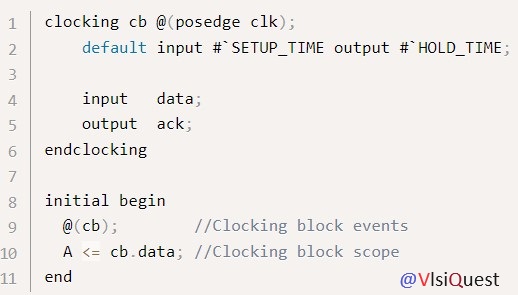 systemverilog clocking block